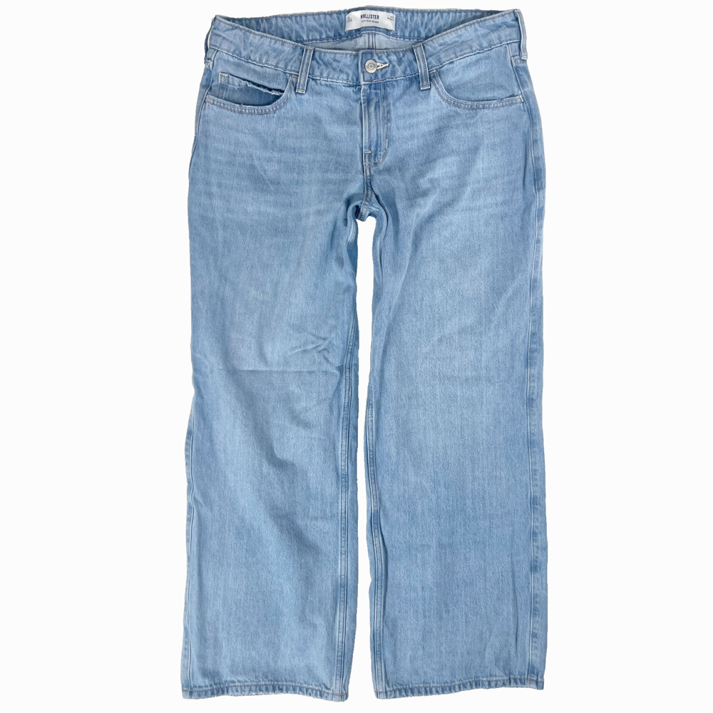 Hollister Low Rise Baggy Jeans 12 31 Y2K 90s Cyber Retro Slouchy Wide Leg Skater